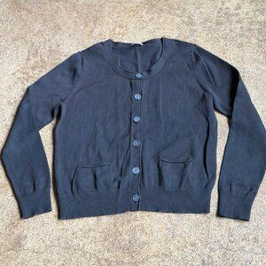 J. Jill Black Button-Up Cardigan